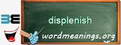 WordMeaning blackboard for displenish